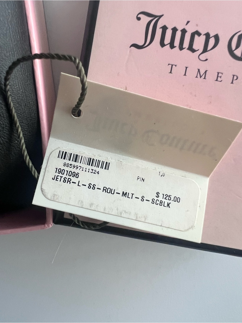 Juicy Couture Pink and Black Branded Packaging Tag - Picture 3 of 5